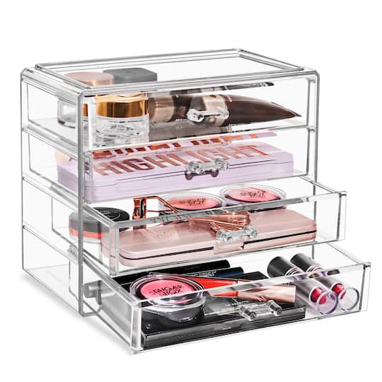 Sorbus 4-Drawer Makeup & Jewelry Storage Case